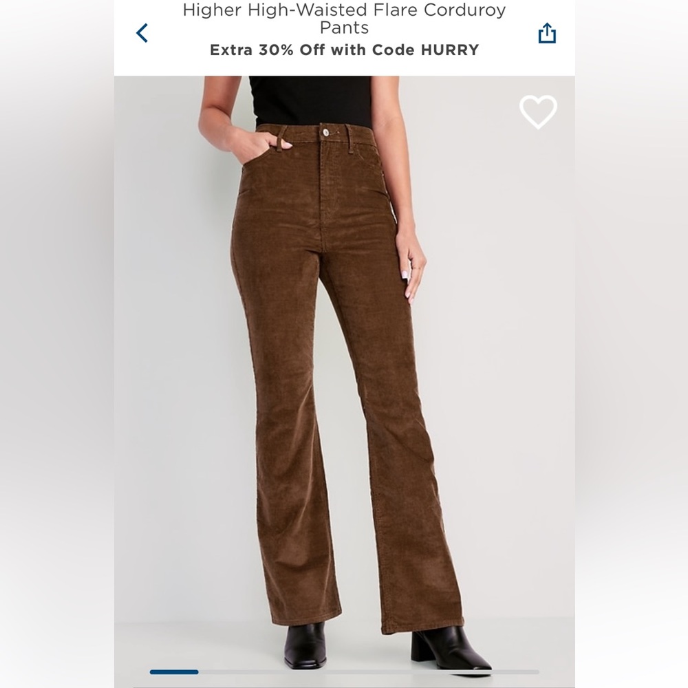 NWOT Old Navy High Rise Corduroy Pants